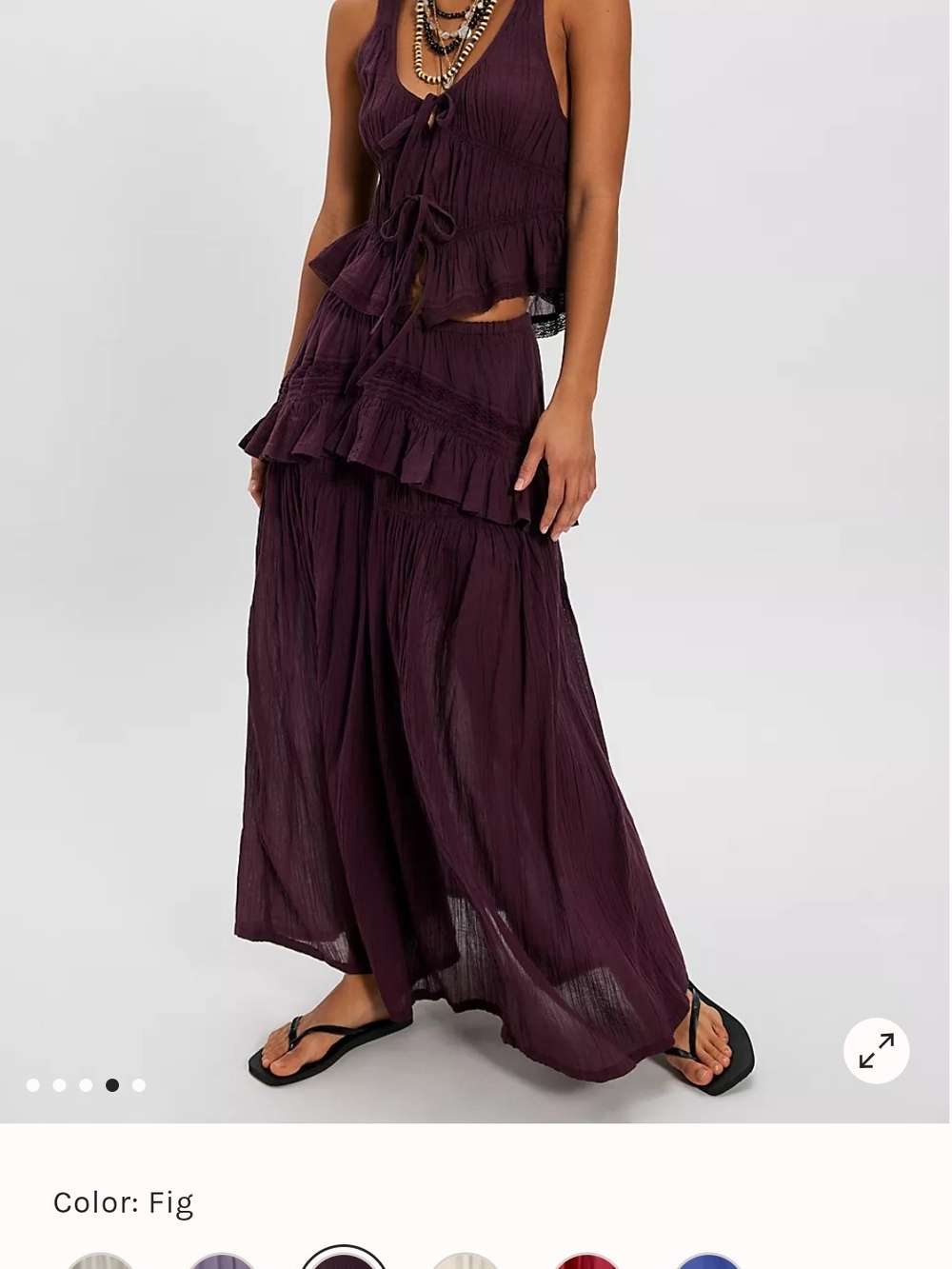 Free People Fig Tiered Maxi Skirt